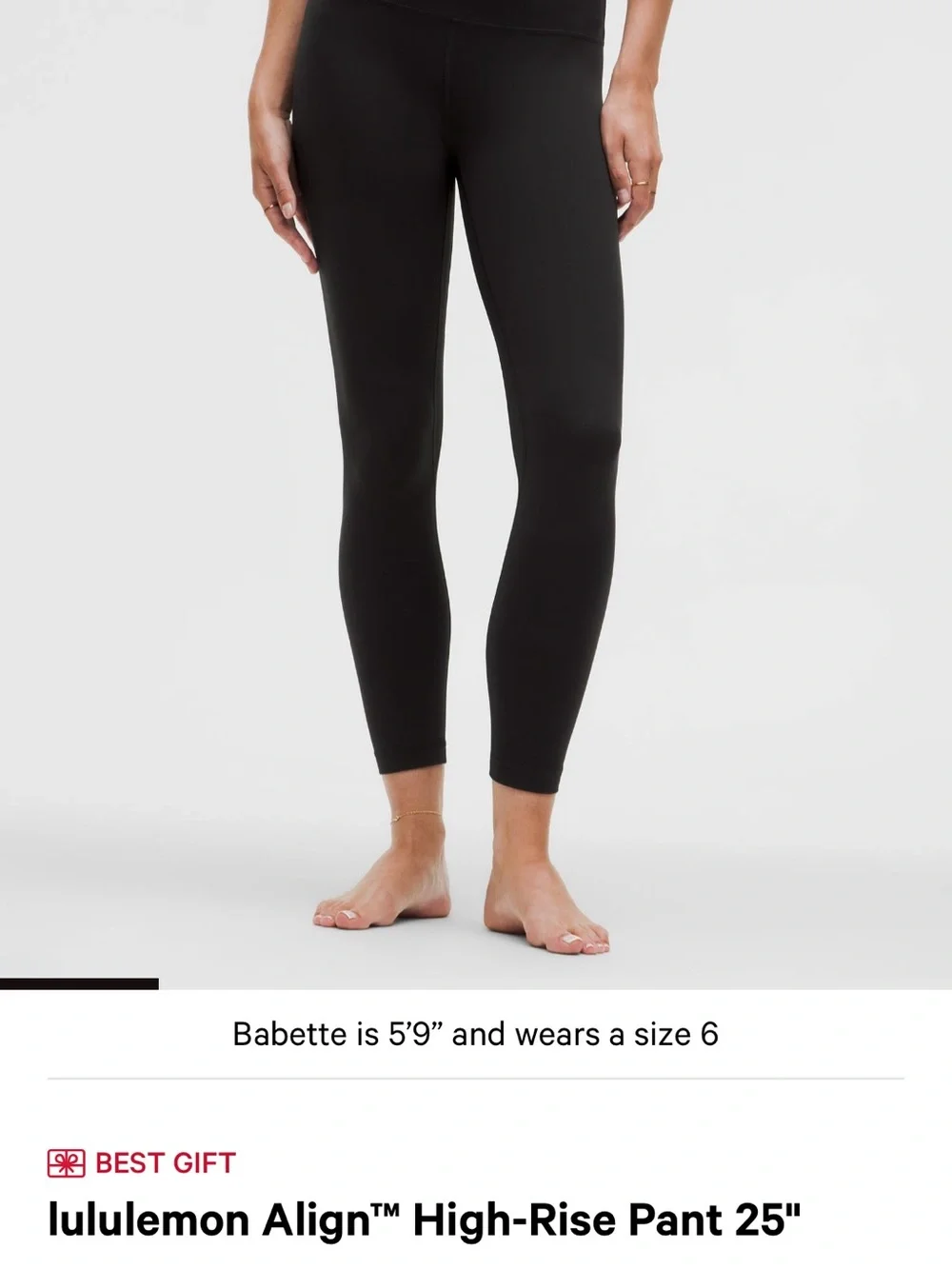 lululemon Black High-Rise Align 25” Leggings